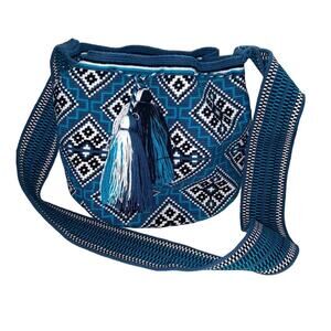 Asoeina Crossbody Women Embroidered Boho Bucket Bag Purse Handmade *